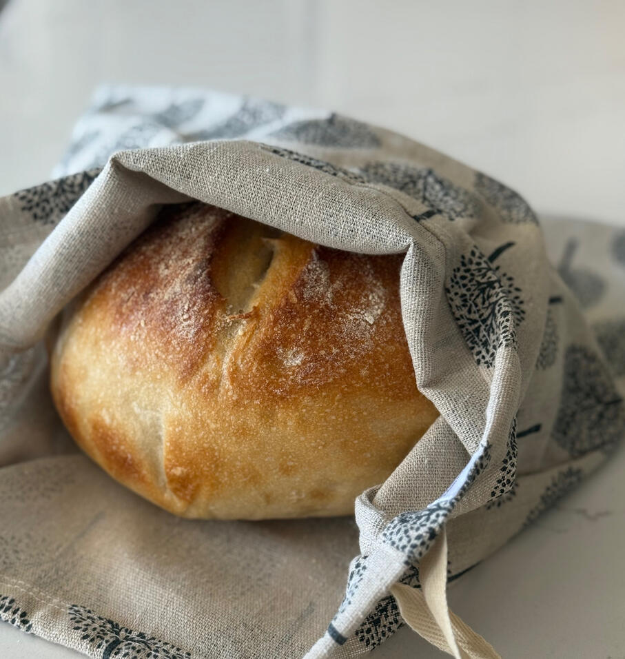 Linen bread bags for sourdough
